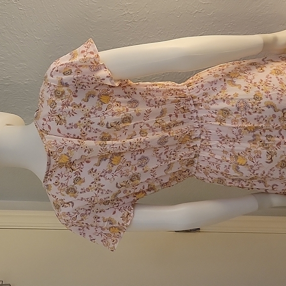 BEBOP 1990s Floral Faux Wrap Surplice Festival Maxi Dress Medium - Picture 8 of 13